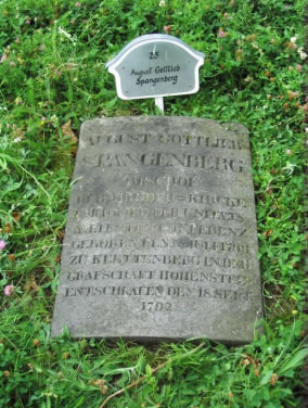 Grabstein von August Gottlieb Spangenberg auf dem Herrnhuter Gottesacker